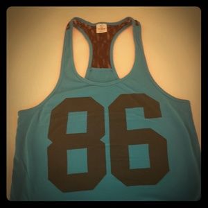 PINK by Victoria's Secret Blue Tank Size Medium